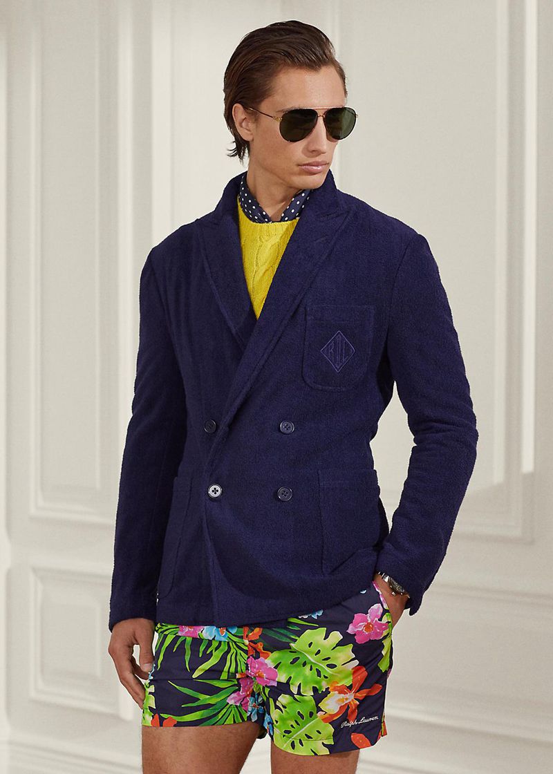 Blazer Purple Label Hombre Hadley Monogram Terry Chile Azul Marino MTXQC-5684